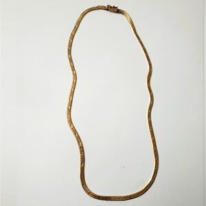 Rare Diamond Cut 14K Gold Chain Necklace
